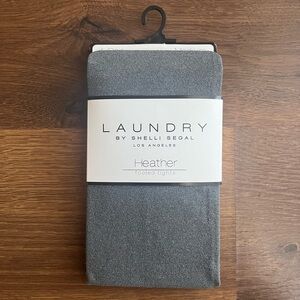 🔥4/$20 NWT Laundry by Shelli Segal Gray Footed Tights